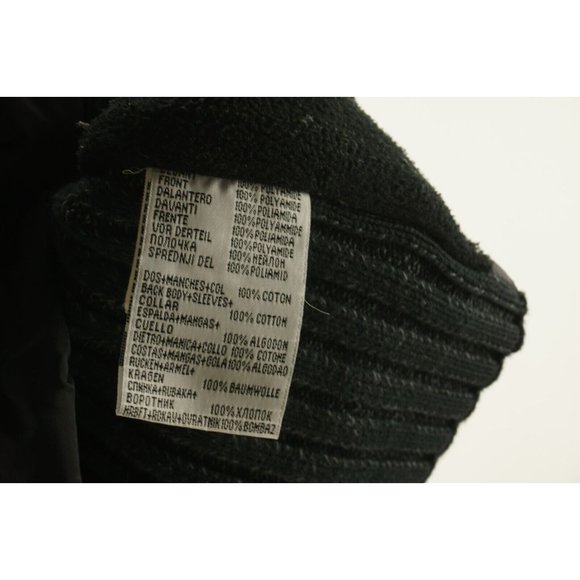 Chevignon Men's Medium Black Nylon Soft Shell Rib Knit Full Zip High Neck Jacket - Picture 8 of 10